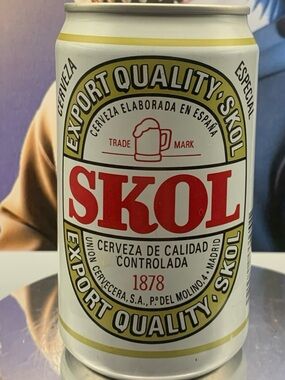 Vintage Beer Can Skol Cerveza Export Quality Empty Spain Aluminum Can